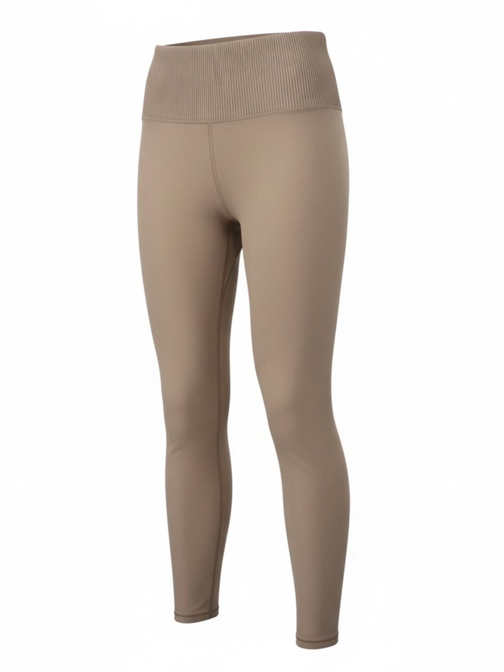 Vuori High-Waist Ribbed Studio Leggings in Taupe with FLAW - Size M